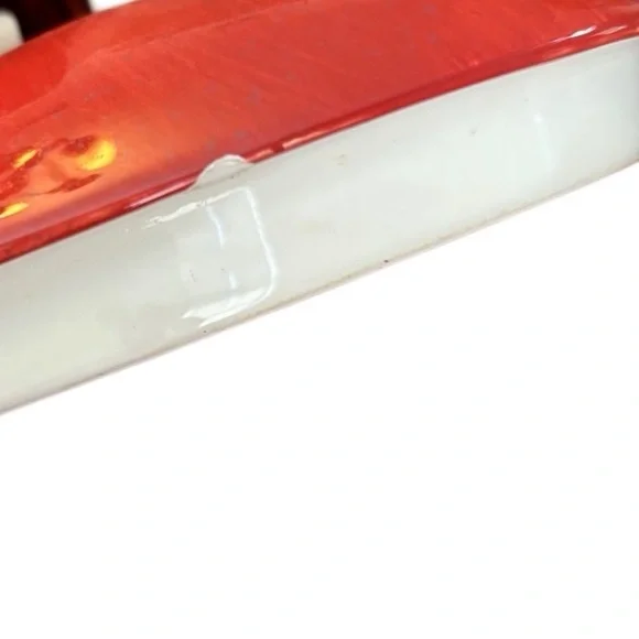 Jay Imports Red Apple Cookie Jar Canister 9” Ceramic Porcelain has Chip on Lid - Picture 7 of 7